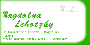 magdolna lehotzky business card